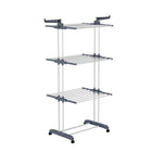 3-Tier Rolling Towel Storage Rack with Wheels Foldable Space Saving Durable Home