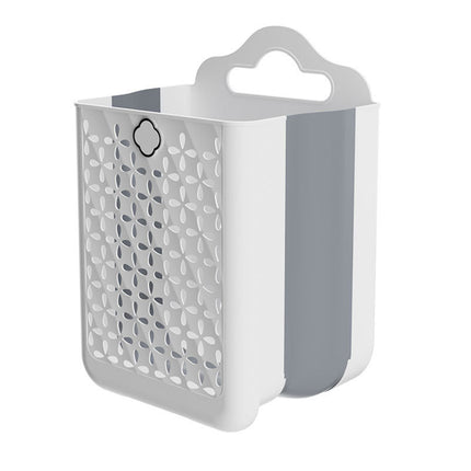 Household Foldable Dirty Clothes Basket Wall Mounted for Bathroom Storage