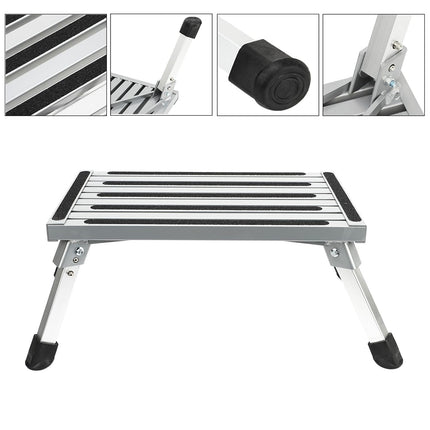 Folding RV Step Stool Non Slip Platform Portable Footrest for Camper Trailer Use