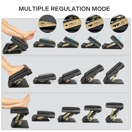 Artiss Foot Rest Stool Office Under Desk Fold Footrest Massage Cushion Pad Black