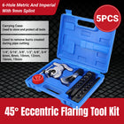 5PCS Eccentric Flaring Tool Kit 45-Degree Flare for Refrigeration Plumbing Repair
