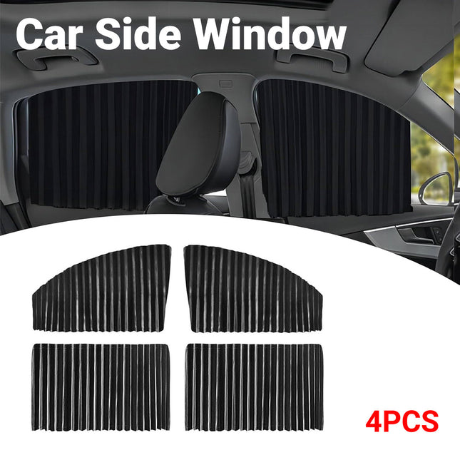 4PCS Universal Car Side Window Baby Sun Shade Breathable Screen Cover Sunshade