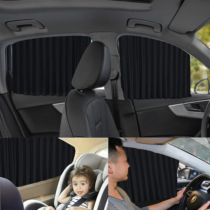 4PCS Universal Car Side Window Baby Sun Shade Breathable Screen Cover Sunshade