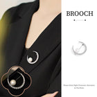 Natural Light 6A Freshwater Pearl Curved Crescent Brooch Autumn And Winter Temperament Pin