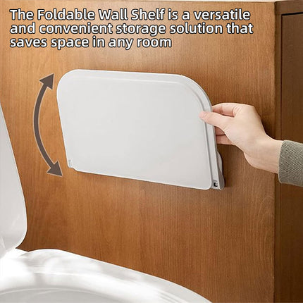 2pcs Collapsible Wall Shelf Folding Storage Rack Space Saving Organizer Holder