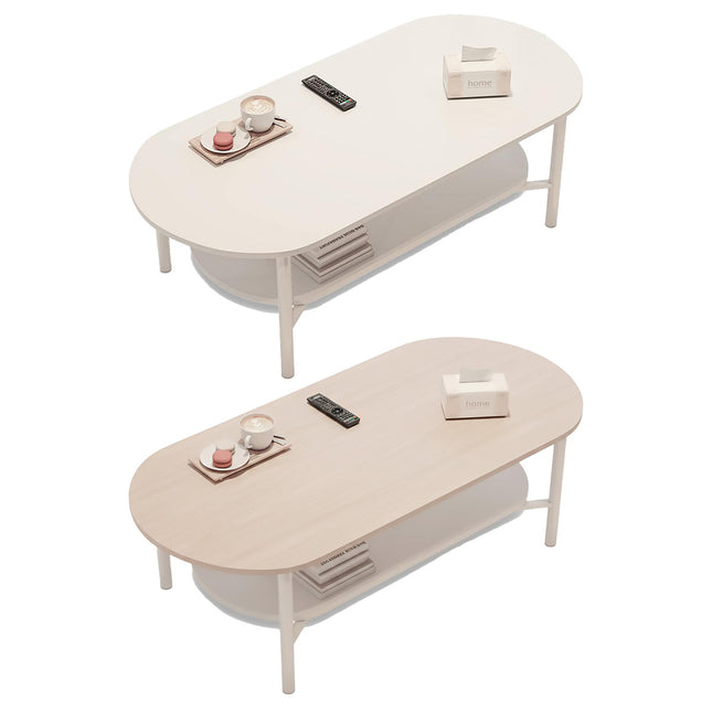 High Quality Double Layer Coffee Table Stable Space Saving for Living Room Use