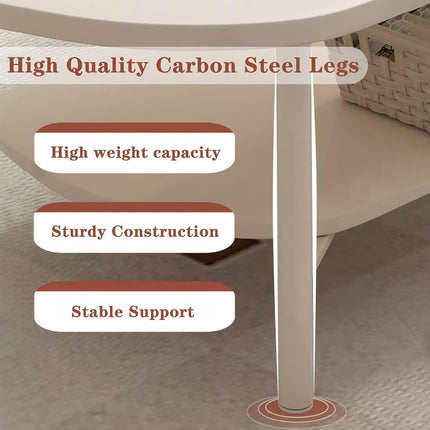 High Quality Double Layer Coffee Table Stable Space Saving for Living Room Use