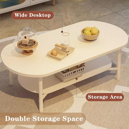 High Quality Double Layer Coffee Table Stable Space Saving for Living Room Use