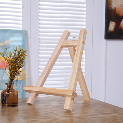 6pcs Tabletop Display Stand A-Frame Artist Easel Beechwood Tripod Wood Holder