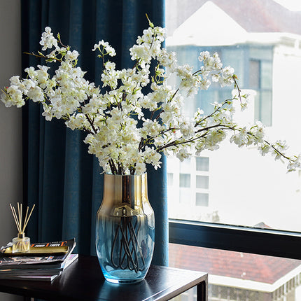 6PCS Artificial 4-Prong Cherry Blossom Branches Decorative for Home Vase Party