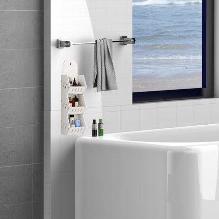 Bathroom Wall Mounted Multi Layer No Drill Storage Shelf Bathroom Organizing