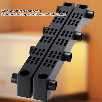 5 Tier Double Row Bookshelf Storage Rack with Doors Dustproof for Home Office