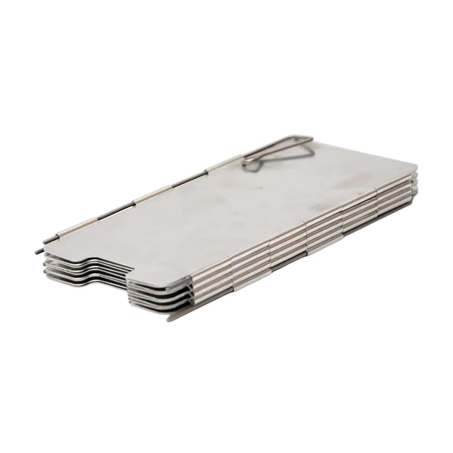 Camping Stove Wind Shield 9PC Foldable Wind Cover Silver Outdoor Portable Burner