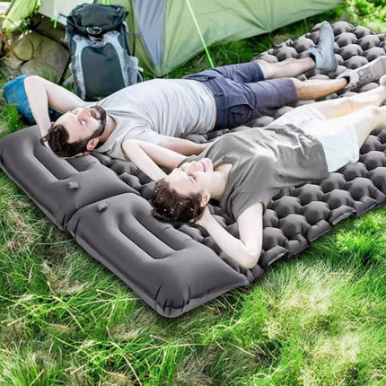 Double Camping Sleeping Pad Self Inflating Thick Air Bed Mattress Outdoor Hiking