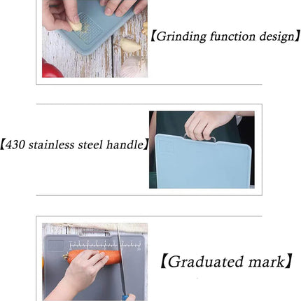 Cutting Board Set 3pcs Double Sided Chopping Boards for Kitchen Food Prep Use