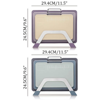 Cutting Board Set 3pcs Double Sided Chopping Boards for Kitchen Food Prep Use