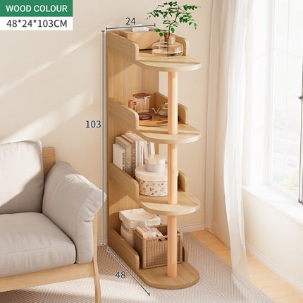 4 Tier Narrow Gap Free-Standing Storage Shelf Space Saving for Home Bedroom Use