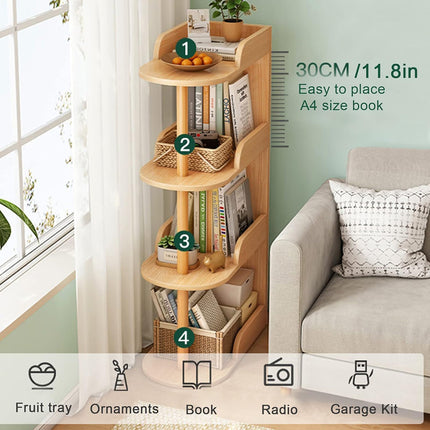 4 Tier Narrow Gap Free-Standing Storage Shelf Space Saving for Home Bedroom Use