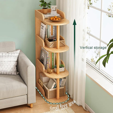 4 Tier Narrow Gap Free-Standing Storage Shelf Space Saving for Home Bedroom Use