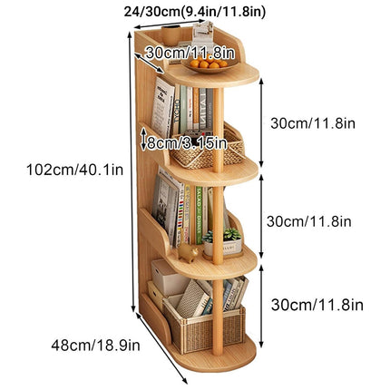 4 Tier Narrow Gap Free-Standing Storage Shelf Space Saving for Home Bedroom Use