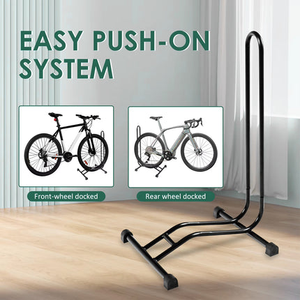 Bike Parking Rack Floor Stand Universal Black Bicycle Storage Organizer Holder