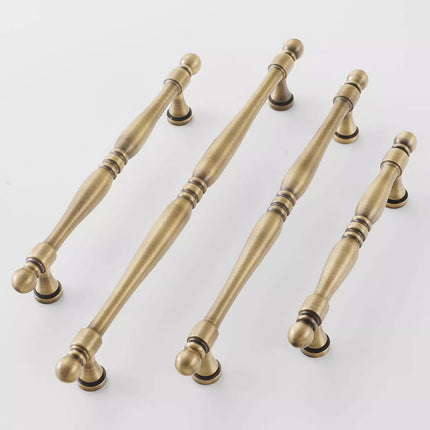 4 Sizes Copper Handles Simple Retro Cabinet Drawer Pulls for Wardrobe Door