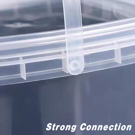 20pcs Plastic Round Bucket with Lid Transparent Portable Storage Gift Container