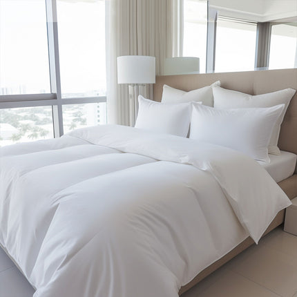 Hotel Quality White Duvet Cover Soft Fabric Bedding Set for Bedroom Motel