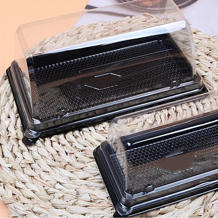 100pcs Transparent Long Arch Cake Box Baking Bread Omelet Packaging Container