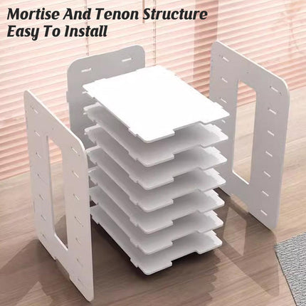 Large Capacity Multi Layer Desktop File Storage Rack Office Document File Rack