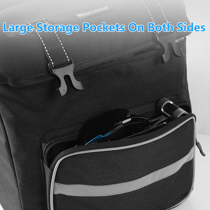 Mountain Bike Rear Rack Bag Large Capacity Bicycle Saddle Pack Waterproof Use