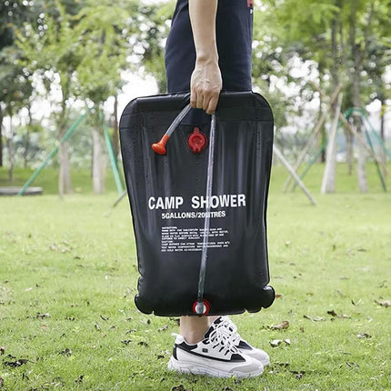 20L Portable Camping Shower Bag Solar Heating Water Bag for Hiking Traveling