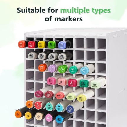 Multi Functional Large Capacity 120 Grid Marker Storage Box for Pens Organizing