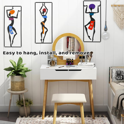 3PCS Iron Wall Decorative Paintingt Hanging Decor for Home Living Room Bedroom