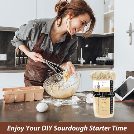 24oz Bread Fermentation Glass Jar Baking Supplies Airtight Container Dough