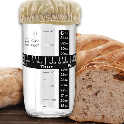 24oz Bread Fermentation Glass Jar Baking Supplies Airtight Container Dough