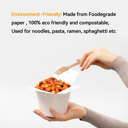 50PCS Disposable Packaging Box Food Grade Leak Proof Oil Resistant Takeaway Use