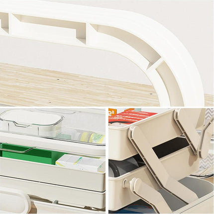 Large Capacity 3 Layer Medicine Box Family Medical Storage Case First Aid Supply