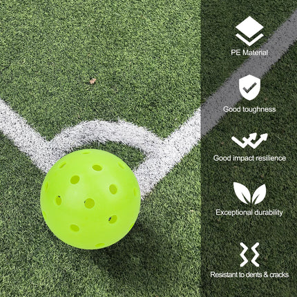 Pickleball Set 6PCS 74MM 40Hole Outdoor BallsTournament Training Sports Game