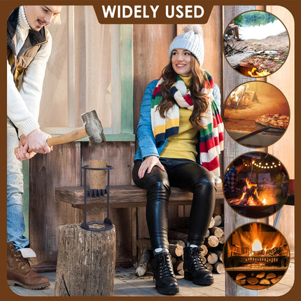 Manual Firewood Splitter Heavy Duty Log Wood Splitting Cutter Kindling Cracker