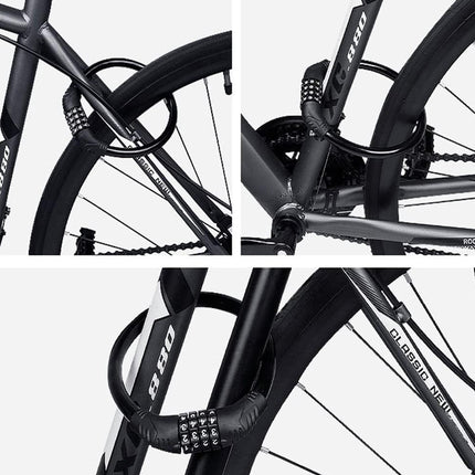 Portable Circular Combination Lock For Bicycles Motorcycles Anti Theft Security