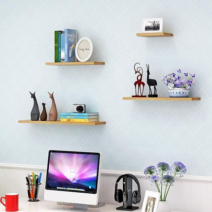 4PCS Wall-Mounted Shelves Waterproof Stable for Home Bathroom Kitchen Display