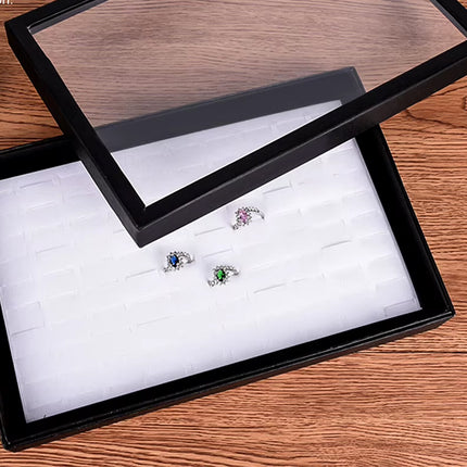 Jewelry Ring Box Earrings Storage Tray Display Organizer for Accessories
