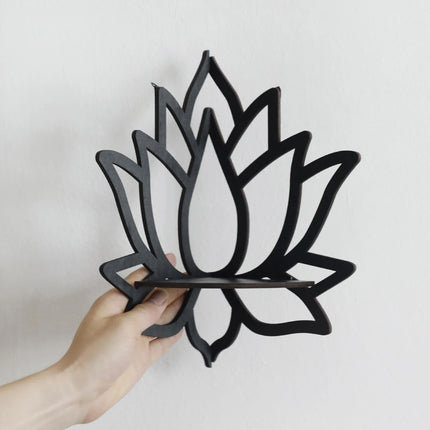 Lotus Shape Wall-Mounted Floating Corner Shelf Home Bookshelves Storage Rack