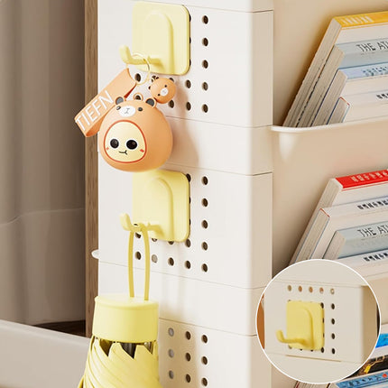 Movable Multi-Layer Book Shelf Rolling Bookcase for Study Bedroom Book Storage