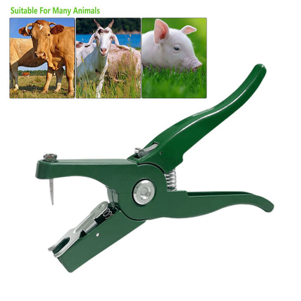 Cattle Ear Tag Applicator Pliers Livestock Marking Hole Plier Animal Tagger