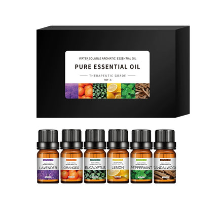 Essential Oil Set 6 Bottles Natural Aromatherapy Oils for Relax and Massage