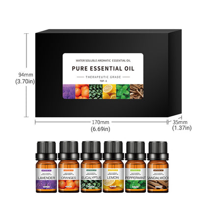 Essential Oil Set 6 Bottles Natural Aromatherapy Oils for Relax and Massage