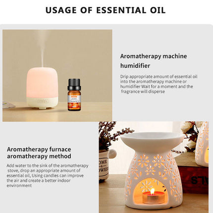 Essential Oil Set 6 Bottles Natural Aromatherapy Oils for Relax and Massage
