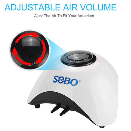 Aquarium Oxygen Pump Fish Tank Air Stone Aerator Oxygenator Pump for Freshwater